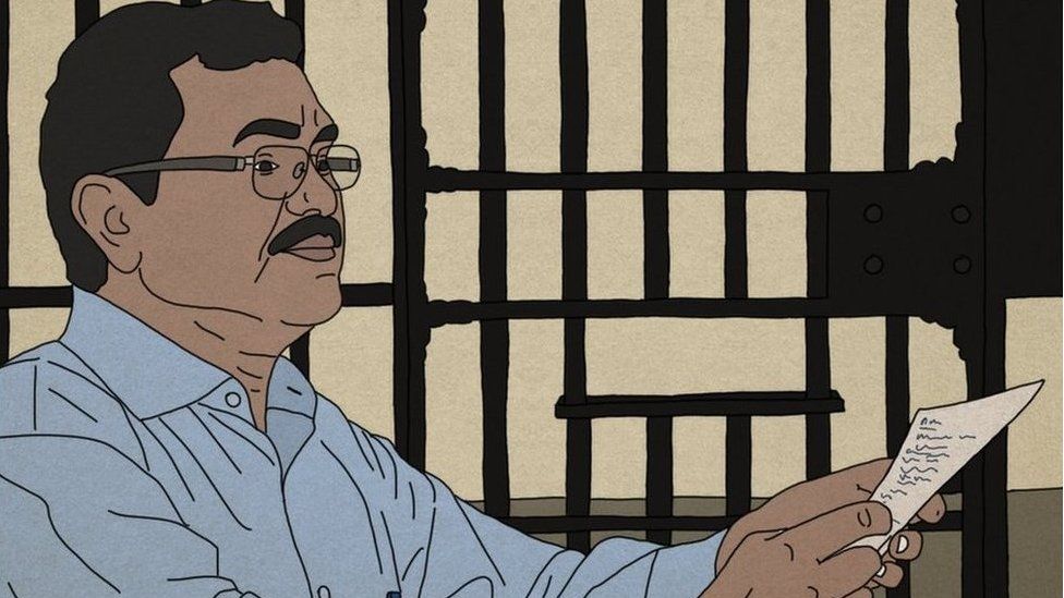 Dalit artist Siddhesh Gautam's drawing of Prof Teltumbde in jail