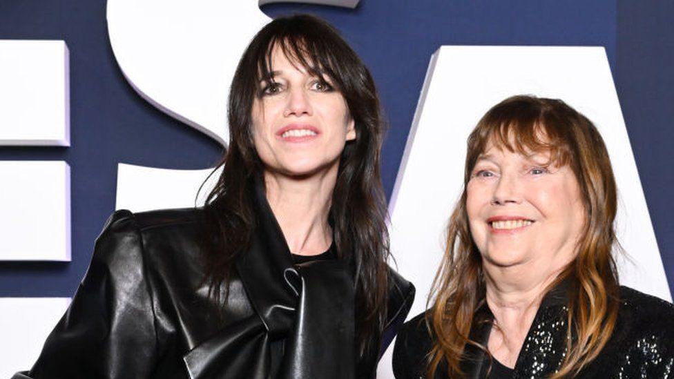 Birkin and her daughter Charlotte Gainsbourg at the Cesar Film Awards in Paris in February 2023