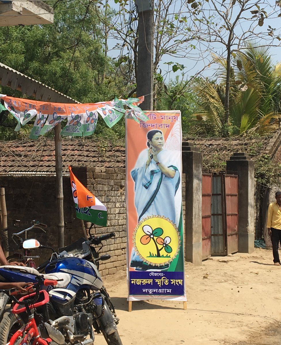 A poster of Mamata Banerjee in West Bengal