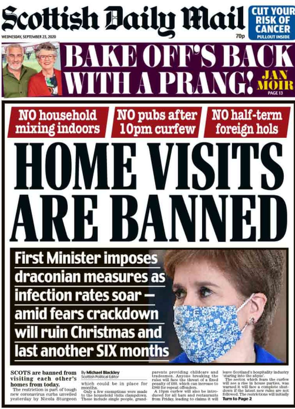 Scotland's papers: FM's 'stick together' plea as 'lockdown tightens ...