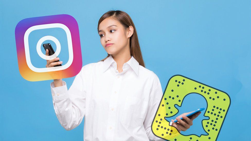 'Instagram used more than Snapchat' by US teens - BBC News