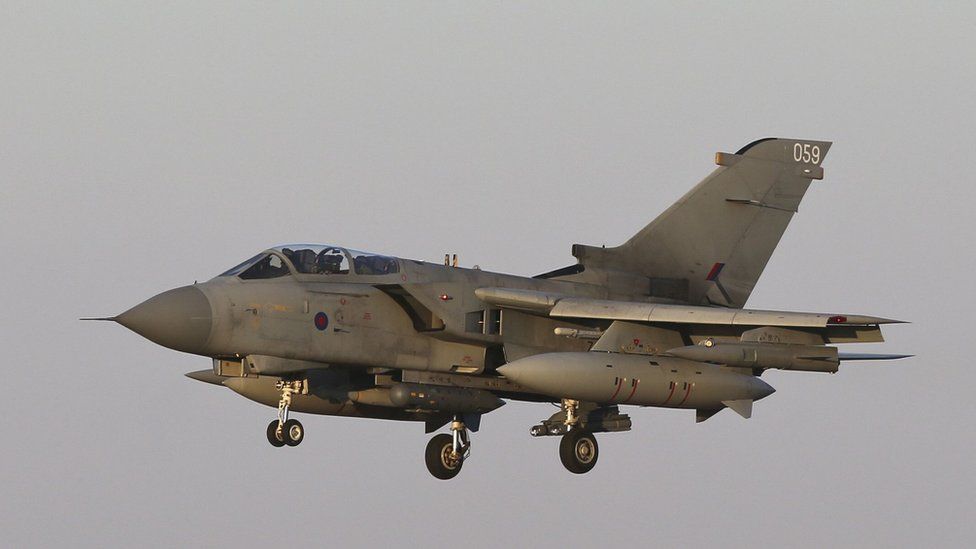 RAF Tornado GR4 returning to RAF Akrotiri in Cyprus in September 2014 after mission in Iraq