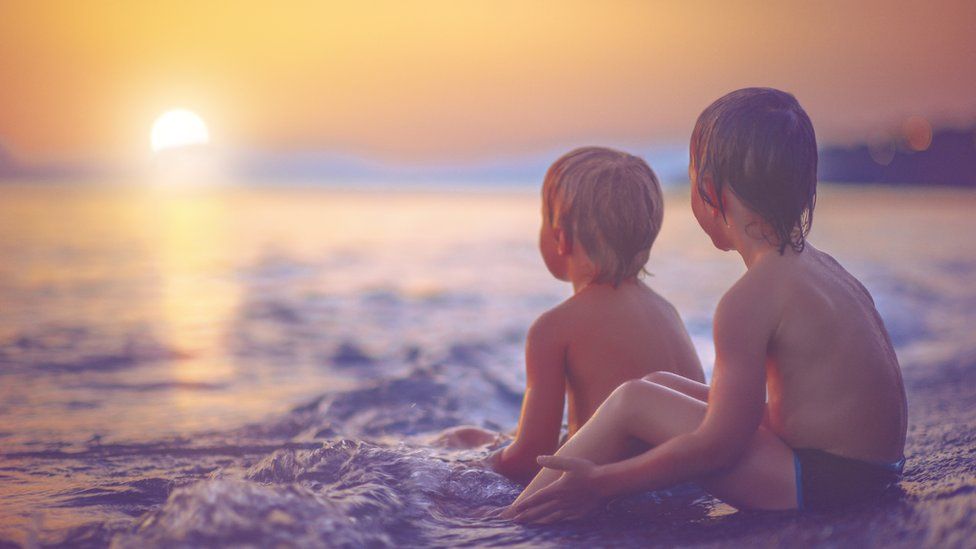 Children on the beach