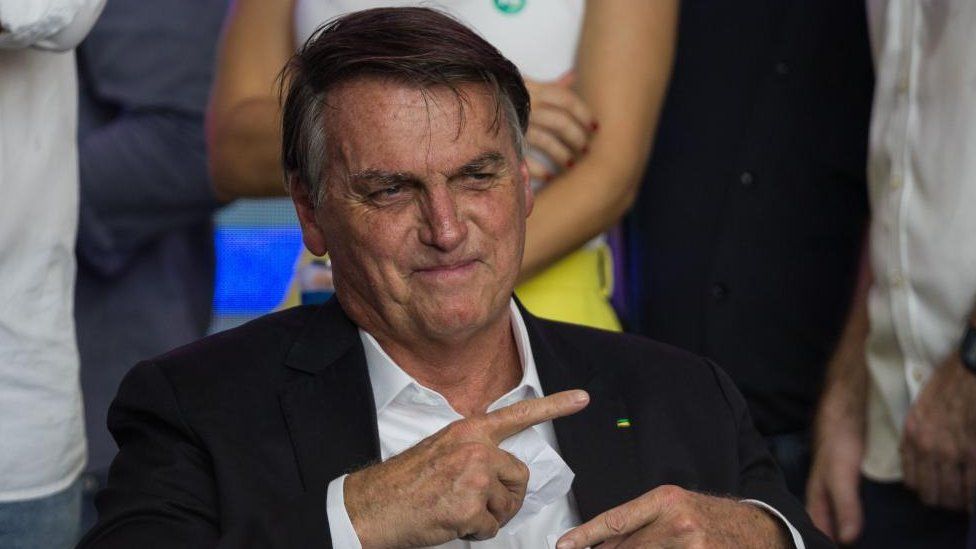Former Brazilian President Jair Bolsonaro participates in the inauguration ceremony of the new head of the women's division of the Liberal Party (PL) of the state of Sao Paulo, in the Legislative Assembly of the State of Sao Paulo, Brazil, 06 May 2023.