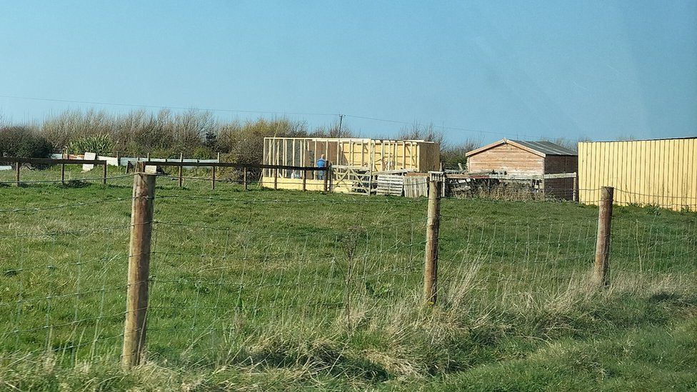 Aviaries being built on land