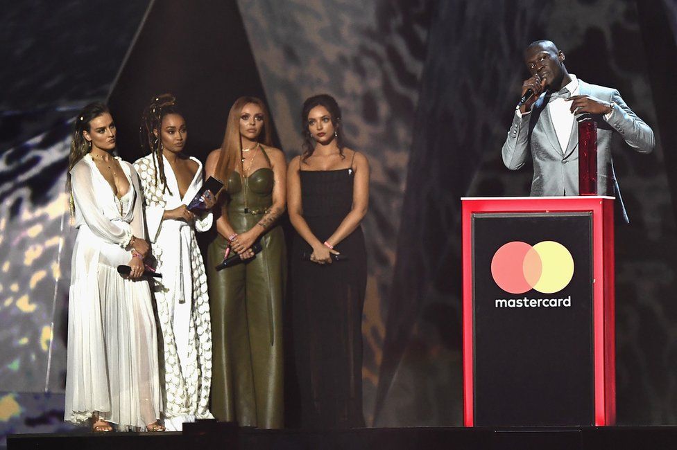 The band presented Stormzy with British Male Solo Artist