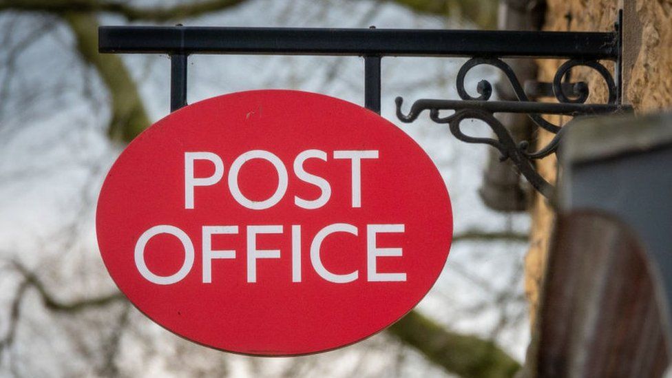 Sign with a Post Office logo