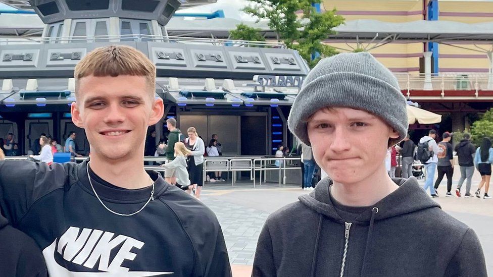 Ben and his brother at Disneyland