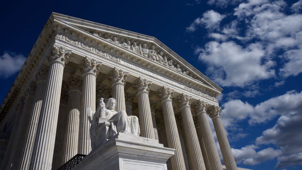 The US Supreme Court Building in Washington DC