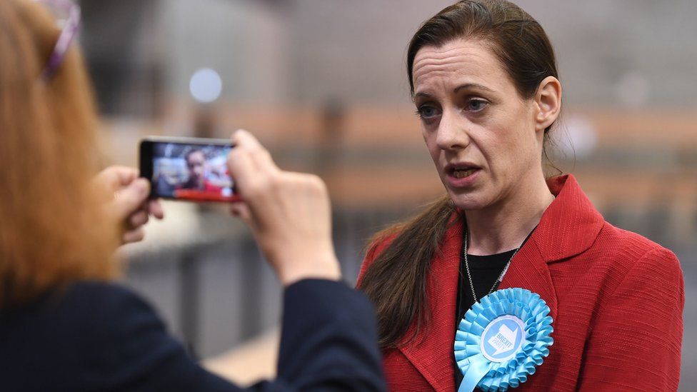 Brexit Party candidate Annunziata Rees-Mogg at the European Parliamentary elections count at the Kettering Conference Centre in Kettering
