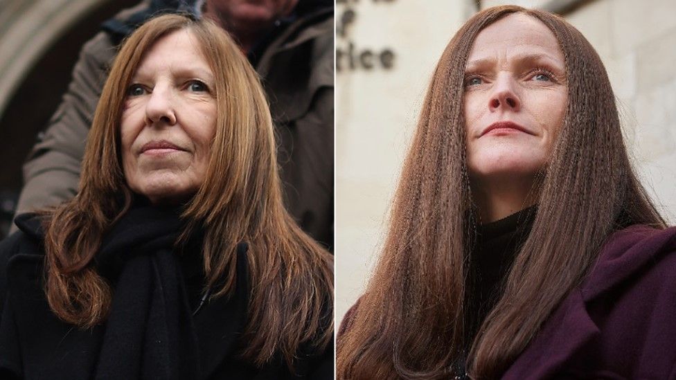 Left to right: Anne Williams and Maxine Peake playing her in a drama