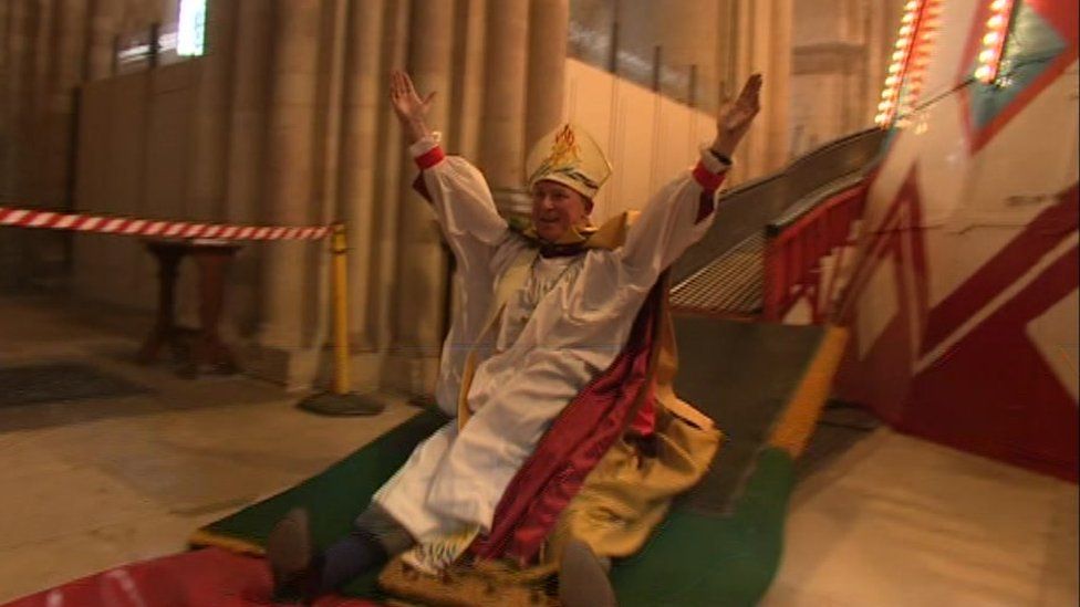 Bishop of Lynn on helter-skelter