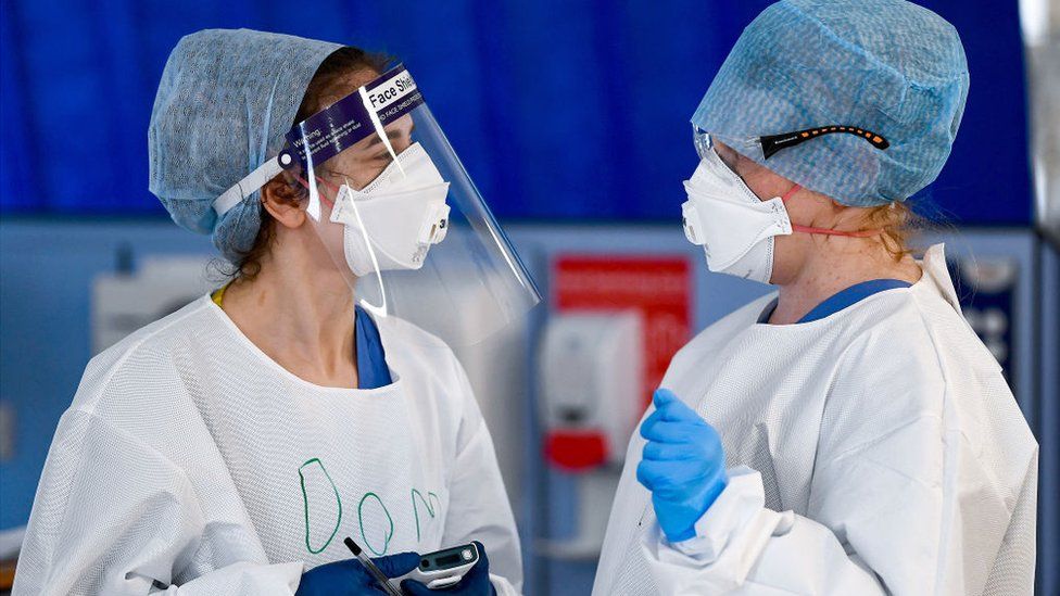 healthcare staff in PPE