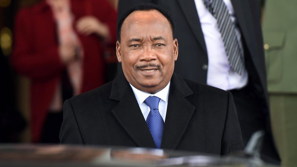 Niger's President Mahamadou Issoufou pictured earlier in 2015