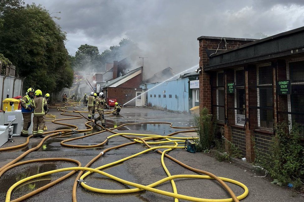 Fire at industrial unit in St Albans