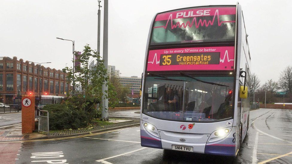 First bus in Leeds