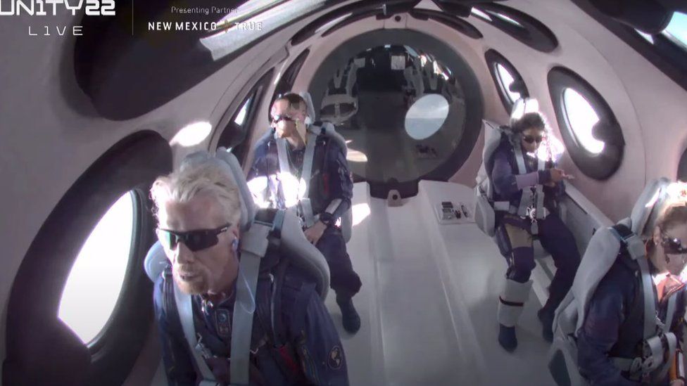 Sir Richard Branson takes off on 'extraordinary' space flight - BBC News