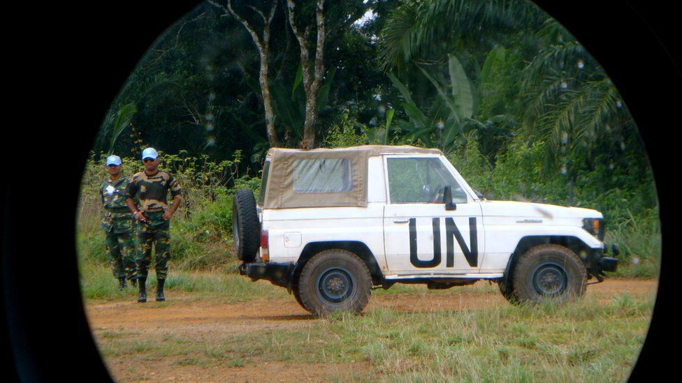 UN vehicle in Liberia