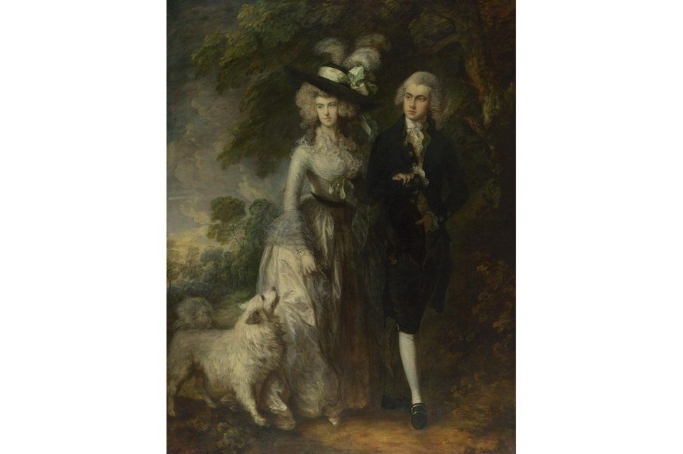 Mr and Mrs. Hallett or The morning walk, by Thomas Gainsborough