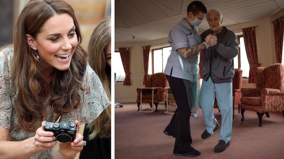 Duchess of Cambridge plus image of patient and carer