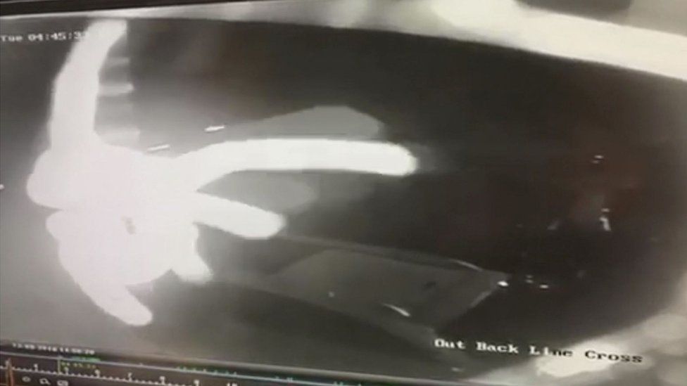 Spider on CCTV