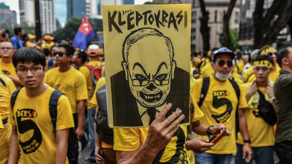 Protests against alleged government corruption hit the streets of Kuala Lumpur in 2016