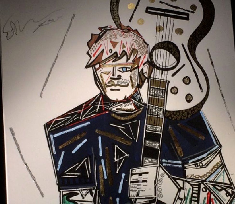 Painting of Ed Sheeran