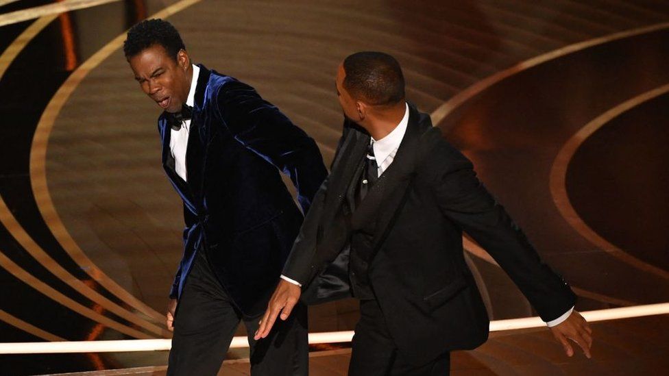 Will Smith slapping Chris Rock