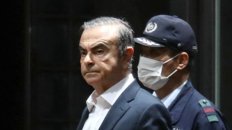 Carlos Ghosn being released from jail on Thursday