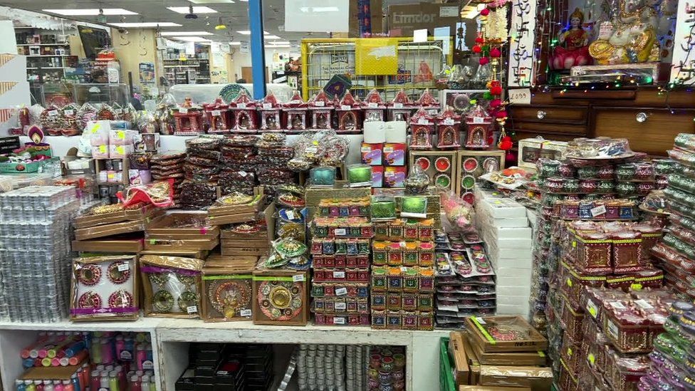 Diwali products inside Sira's Cash and Carry