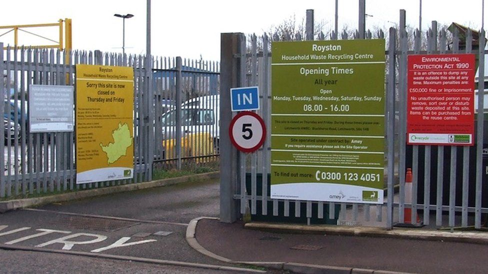 Royston recycling centre exterior