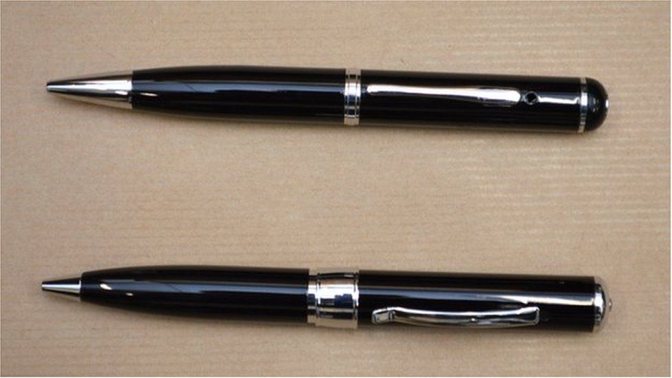 The pen used by Myles Bradbury