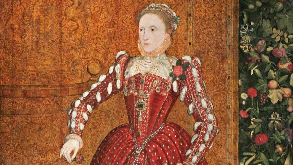 A portrait of Queen Elizabeth I painted by Steven Van Der Meulen between 1533 and 1603