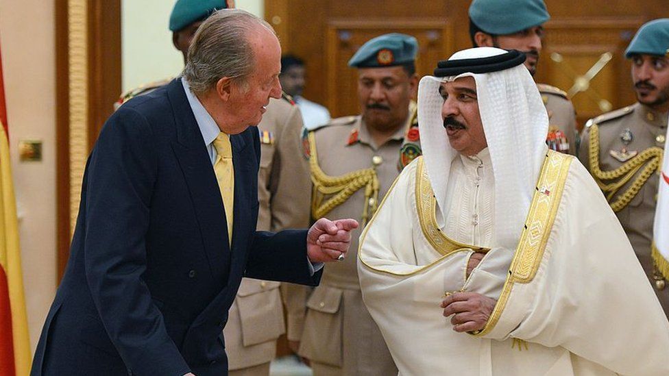 King Juan Carlos and Bahraini King Hamad bin Isa Al-Khalifa in 2014