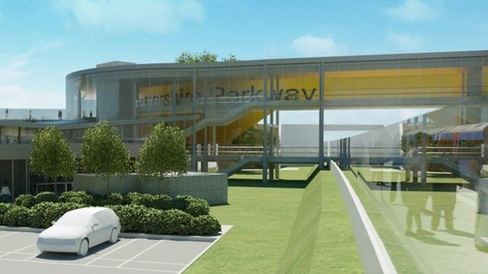 Artist's impression of Worcestershire Parkway rail station