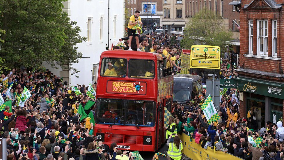 Norwich City promotion parade 2019