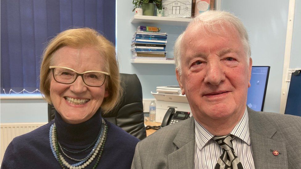 E-prescription patient Barbara McEvoy and her husband Michael