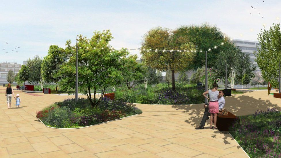 Concept image of regeneration plan in Swindon