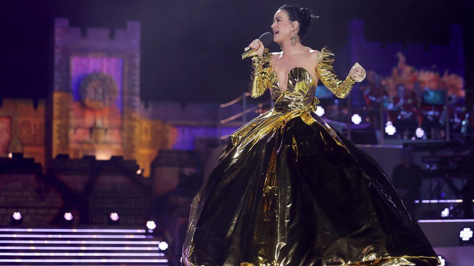 Katy Perry at the Coronation Concert at Windsor Castle