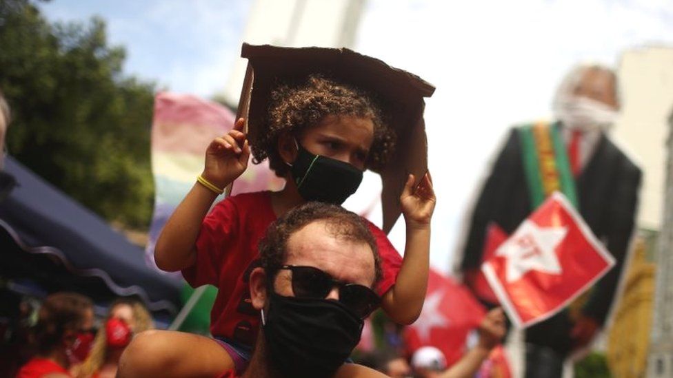 Demonstrators in Rio de Janeiro