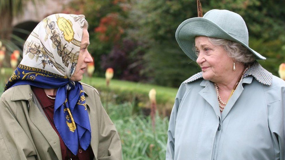 Helen Mirren and Sylvia Syms in The Queen in 2006