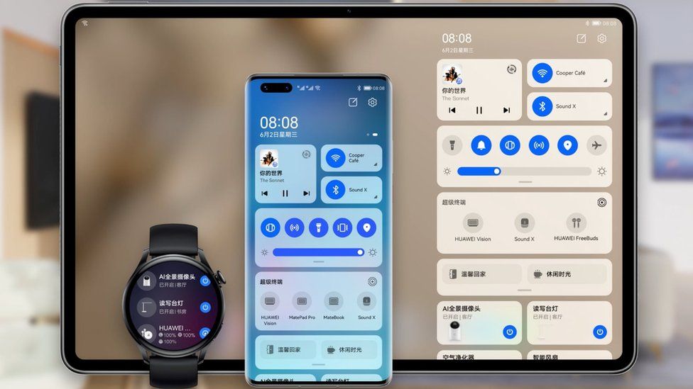 Huawei's Harmony OS on its new watch, flagship phone, and tablet