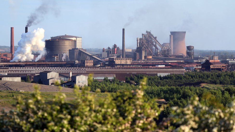 British Steel Scunthorpe plant wide shot