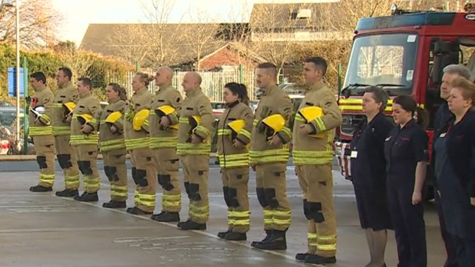 Firefighters in Wrexham