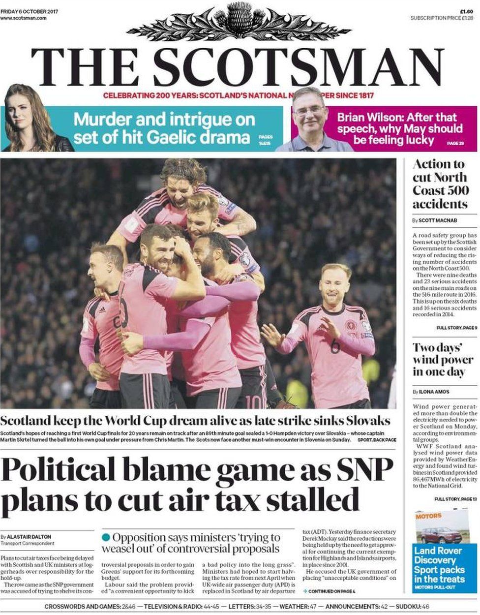 Scotland's papers World Cup dream 'still alive' BBC News