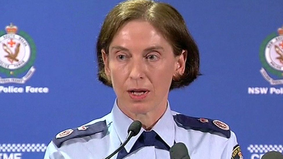 New South Wales state police Deputy Commissioner Catherine Burn speaking at a news conference in Sydney on 11 September 2016