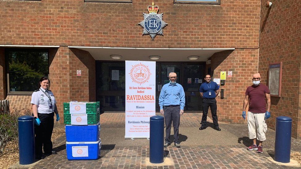 Food being delivered to Bedfordshire Police