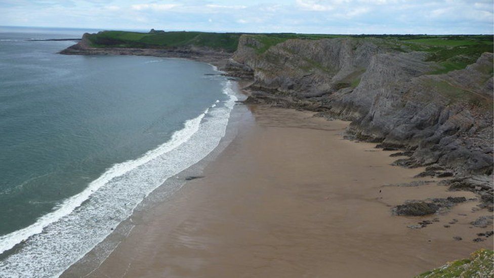 Cliffs at Mewslade Bay