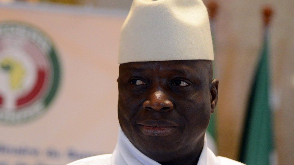 President Yahya Jammeh of Gambia attends the 44th summit of the 15-nation west African bloc ECOWAS at the Felix Houphouet-Boigny Foundation in Yamoussoukro on March 28, 2014.