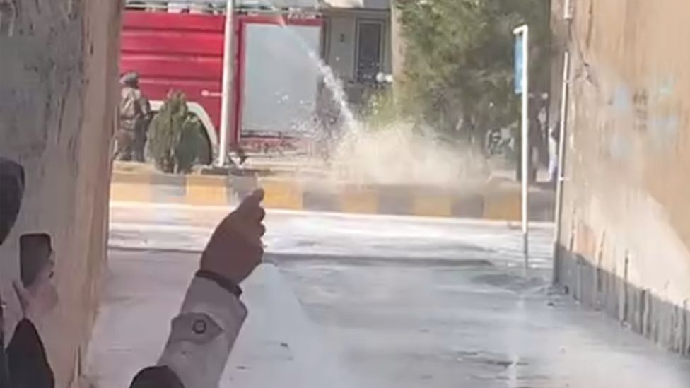 Water cannon in Herat
